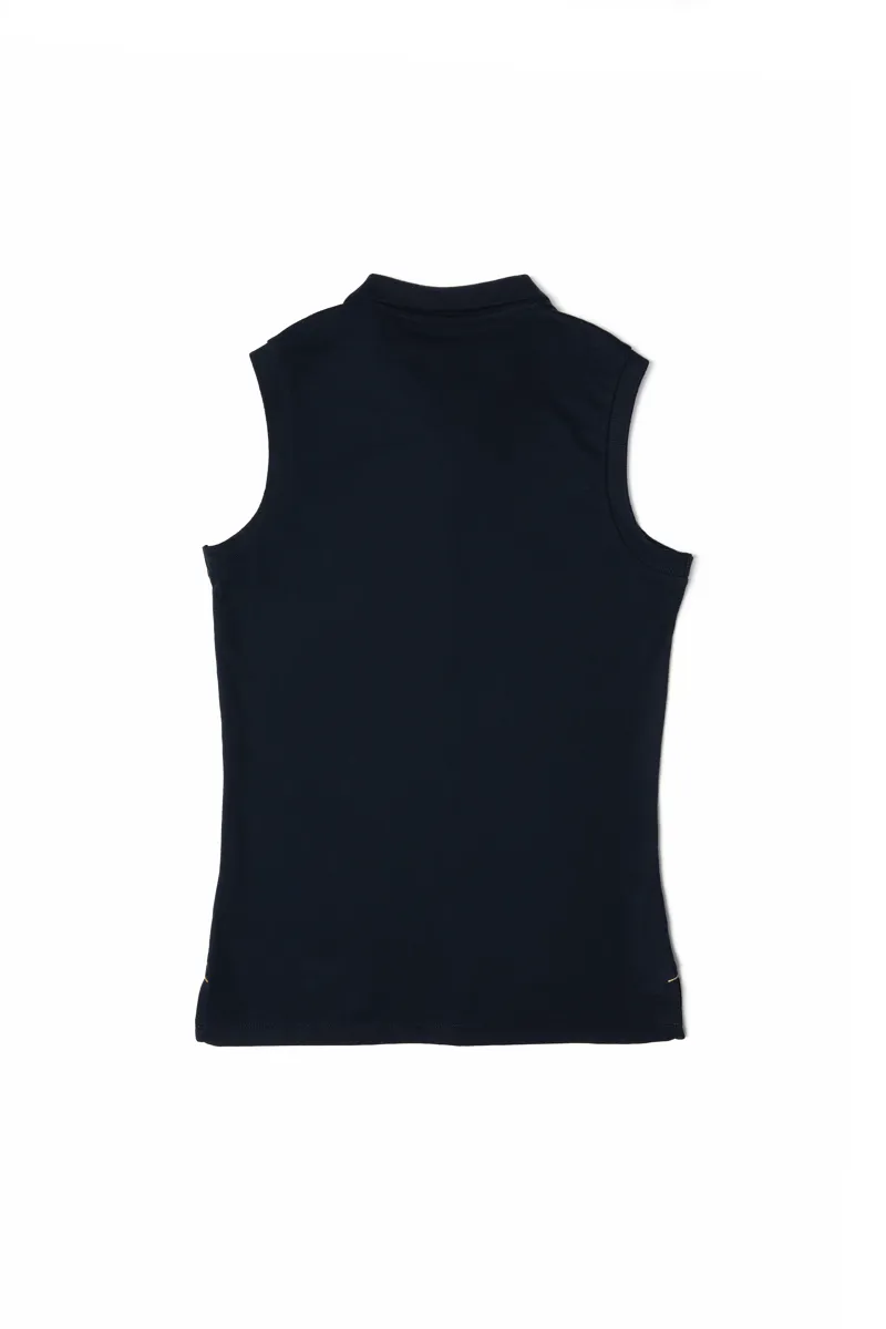 Holland Cooper Sleeveless Polo Ladies in Ink Navy-3